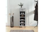 Vidaxl Scarpiera Grigio Cemento 30X35X105 Cm Materiale A Base Di Legno