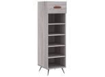 Vidaxl Scarpiera Grigio Sonoma 30X35X105 Cm Materiale A Base Di Legno