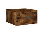 Vidaxl Comodino Da Parete In Rovere Fumé 35X35X20 Cm