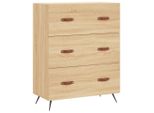Cassettiera In Rovere Sonoma 69,5X34X90 Cm Materiale A Base Di Legno