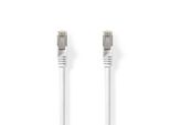 Cavo Di Rete Cat 8.1 | S/Ftp | RJ45 Maschio | RJ45 Maschio | 5,00 M | Rotondo | Lszh | Bianco | Etichetta