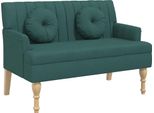 Panca Con Cuscino In Tessuto Verde Scuro 113X64,5X75,5 Cm