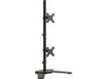 Vidaxl Supporto Da Tavolo Per 2 Monitor In Acciaio Nero Vesa 75/100 Mm