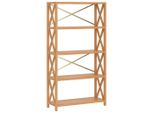 Scaffale A 5 Ripiani 80X30X146 Cm In Rovere Massiccio