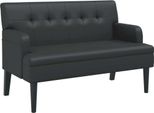 Panca Con Schienale Nero 112X65,5X75 Cm In Pelle Finta