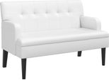 Vidaxl Panca Con Schienale Bianco 112X65,5X75 Cm In Pelle Finta