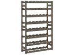 Portabottiglie Per 56 Bottiglie In Legno Di Pino Massiccio Grigio