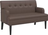 Panca Con Schienale Marrone 112X65,5X75 Cm In Pelle Finta