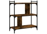 Libreria 3 Ripiani Rovere Fumé 76X32X88 Cm Materiale Legno