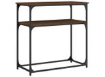 Tavolo Consolle Look Rovere Marrone 75X35,5X75 Cm Materiale A Base Di Legno