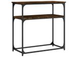 Tavolo Consolle Rovere Fumé 75X35,5X75 Cm Materiale A Base Di Legno