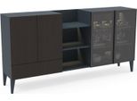 Credenza Moderna Mobili In Legno Credenza Cassettiera Marrone Nero Nuovo
