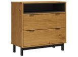 Cassettiera Flam 80X40X80 Cm In Legno Di Pino Massiccio