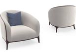 Poltrona Design Divano 1 Posto Tessile Lounge Tappezzeria Seduta Relax