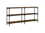 Tavolo Consolle In Rovere Fumé 150X29X75 Cm Materiale A Base Di Legno
