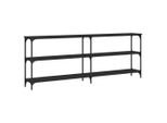 Tavolo Consolle Nero 200X29X75 Cm Materiale A Base Di Legno
