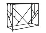 Tavolo Consolle Nero 100X40X80 Cm In Materiale Ligneo