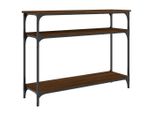 Tavolo Consolle Look Rovere Marrone 100X29X75 Cm Materiale A Base Di Legno