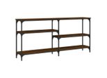 Tavolo Consolle Look Rovere Marrone 160X29X75 Cm Materiale A Base Di Legno
