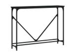 Tavolo Consolle Nero 102X22,5X75 Cm In Materiale Ligneo