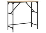 Tavolo Consolle Rovere Sonoma 75X32X75 Cm Materiale A Base Di Legno