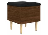Panca Con Vano Portaoggetti Effetto Rovere Marrone 42X42X46 Cm