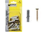 Tassello In Nylon + Vite Per Legno 10 Mm In Confezione Blister. (5 Pezzi)