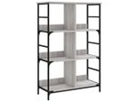 Libreria Grey Sonoma 78,5X33X117,5 Cm Materiale A Base Di Legno