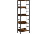 Libreria In Rovere Fumé 50X33X153 Cm Materiale In Legno