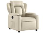 Vidaxl Poltrona Relax In Pelle Finta Crema