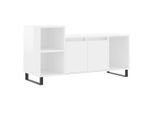 Mobile Tv Bianco Lucido 100X35X55 Cm Materiale A Base Di Legno