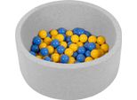 Petsona Piscina Di Palline Per Cani 70X30Cm/150 Palline Rotonde Gatto Animali Domestici Cane Piscina Animali Piscina Schiuma Grigio: Blu/Giallo