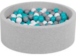 Petsona Piscina Di Palline Per Cani 90X30Cm/200 Palline Rotonde Gatto Coniglio Animali Domestici Cane Piscina Animali Schiuma Grigio: Grigio/Bianco/Turchese