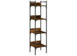 Libreria 4 Ripiani Rovere Fumé 35X30X138,5 Cm Materiale In Legno