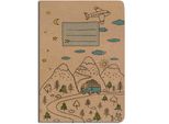 BaloušEk Quaderno Stampato Foderato A5 Kraft Mountains