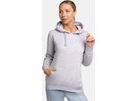 Felpa Da Donna Con Cappuccio Balnacoil Marl Grey Light/Pastel Blue Xl Lonsdale
