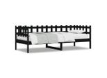 Vidaxl Letto Da Giorno Nero 80X200 Cm In Legno Di Pino Massiccio