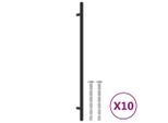 Vidaxl Maniglie Per Mobili 10 Pz. Nero 320 Mm Acciaio Inox