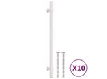 Maniglie Per Mobili 10 Pezzi Argento 224 Mm Acciaio Inox