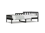 Vidaxl Letto Da Giorno Nero 90X190 Cm In Legno Di Pino Massiccio