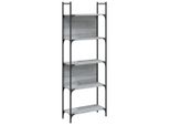 Libreria 5 Ripiani Grigio Sonoma 60,5X24X166,5 Cm Materiale A Base Di Legno