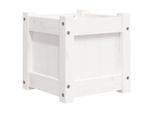 Vidaxl Fioriera Bianca 31X31X31 Cm In Legno Di Pino Massiccio