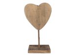 Clayre & Eef Figura Decorativa Cuore 15X8X27 Cm Legno Marrone