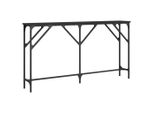 Tavolo Consolle Nero 140X23X75 Cm In Materiale Ligneo