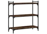 Libreria 3 Ripiani Rovere Fumé 80X30X86 Cm Materiale Legno