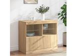 Vidaxl Credenza Con Luci Led Rovere Sonoma 81X37X67 Cm