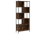 Libreria In Rovere Fumé 72X28X172 Cm Materiale In Legno