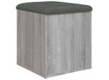 Panca Con Contenitore Grey Sonoma 42X42X45 Cm Materiale A Base Di Legno