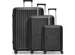 Pactastic Carrello Collection 01 Trolley-Set S / M / L Black - Metallic Nero