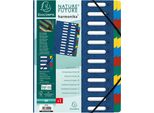 Organizer Exacompta, Din A4, Cartone, 24 Cartelle, Blu